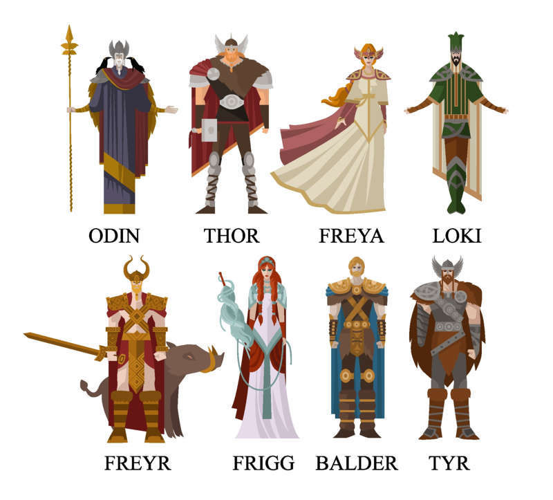 Old norse mythology main gods and goddesses