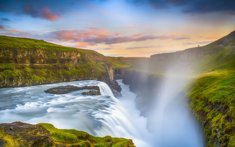 Waterfalls in Iceland: Gullfoss