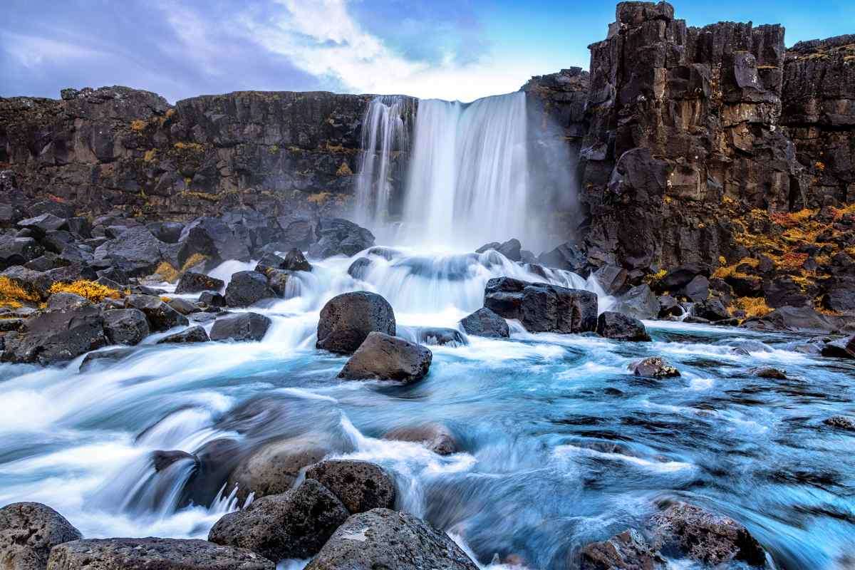Waterfall in Icelandic