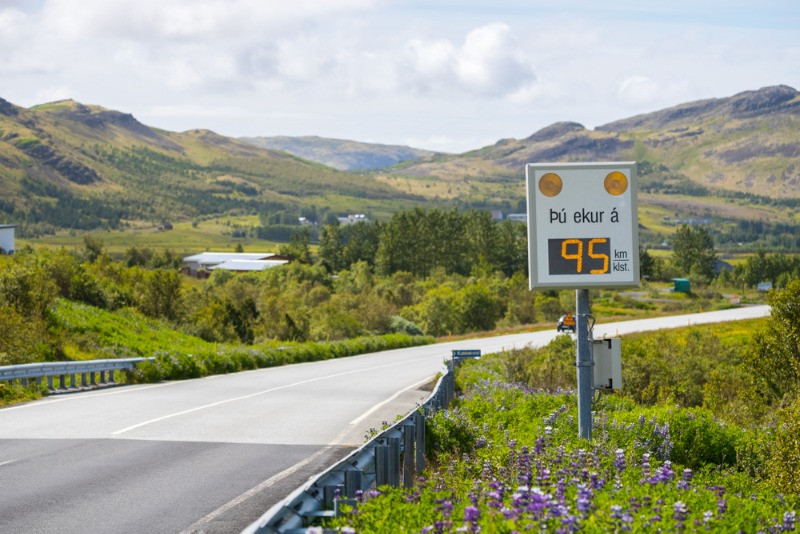 speed camera on and icelandic road - speeding fines in Iceland