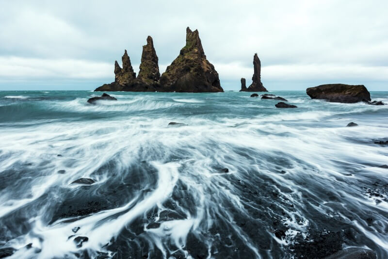Reynisdrangar rock formation in Iceland
