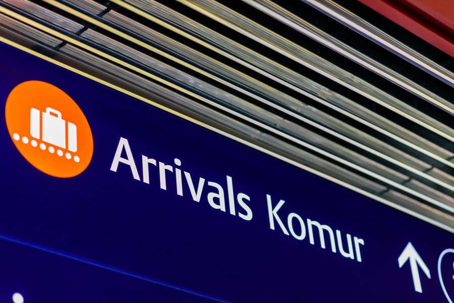 Arrivals terminal at reykjavik iceland airport