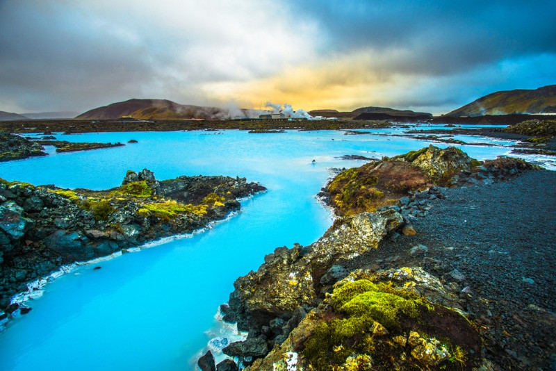 the world famous Blue lagoon in the Reykjanes Peninsula