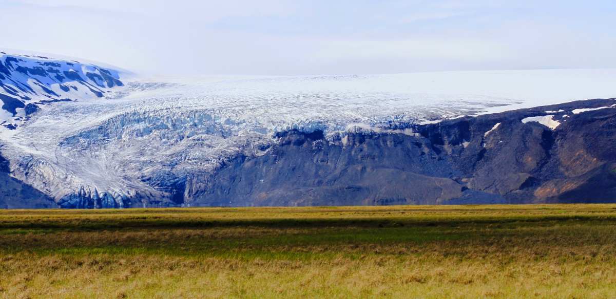Okjokull melting glacier 