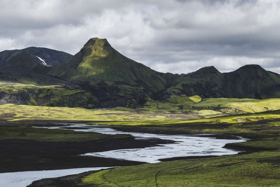 Stunning views of Lakagigar in Iceland a volcanic landscape