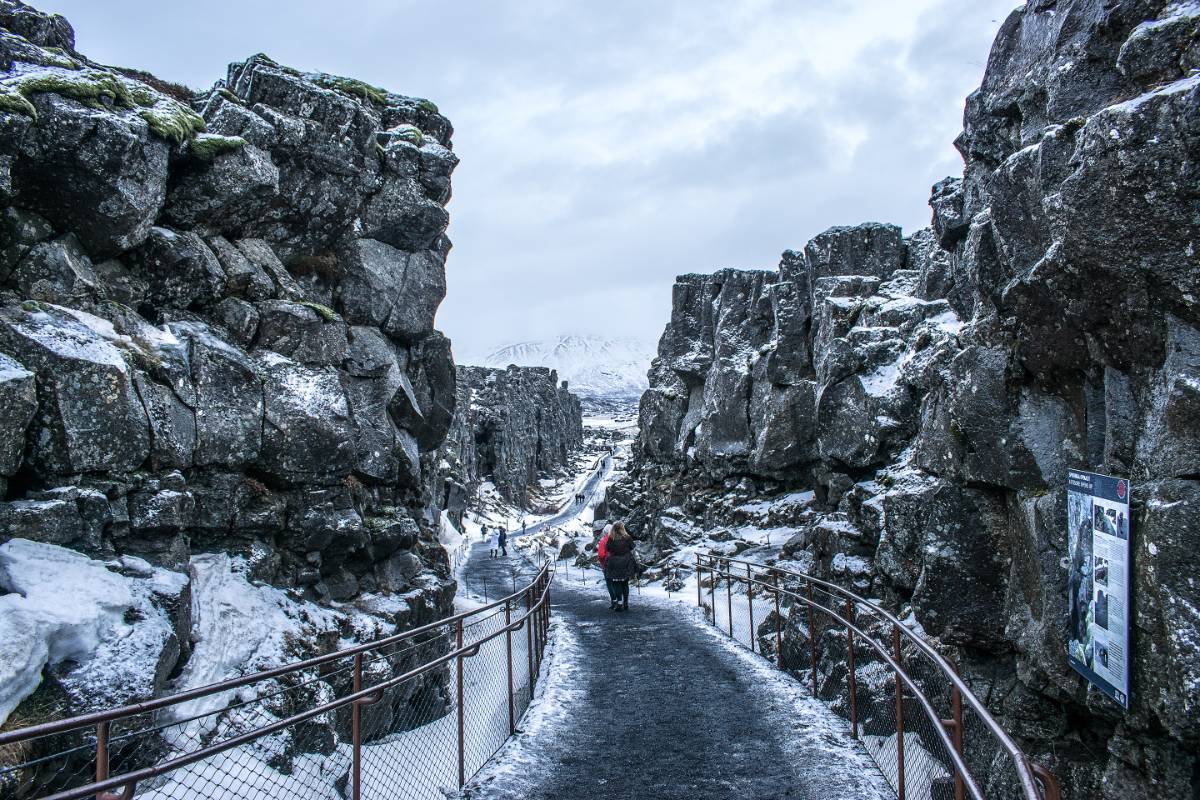 Tectonic plates in Iceland