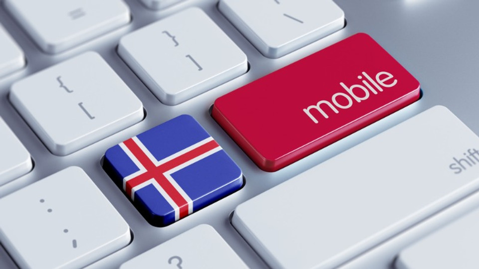 Best sim and mobile networks in Iceland represented on a keyboard
