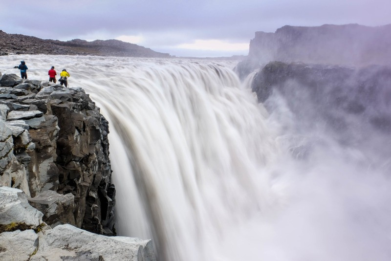 Dettifoss a great stop in the north section of the Ring road in Iceland
