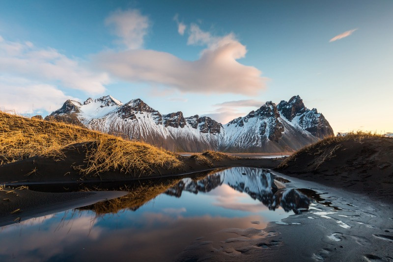 vestrahorn in eat iceland a region you can visit by taking the Icelandic ring road