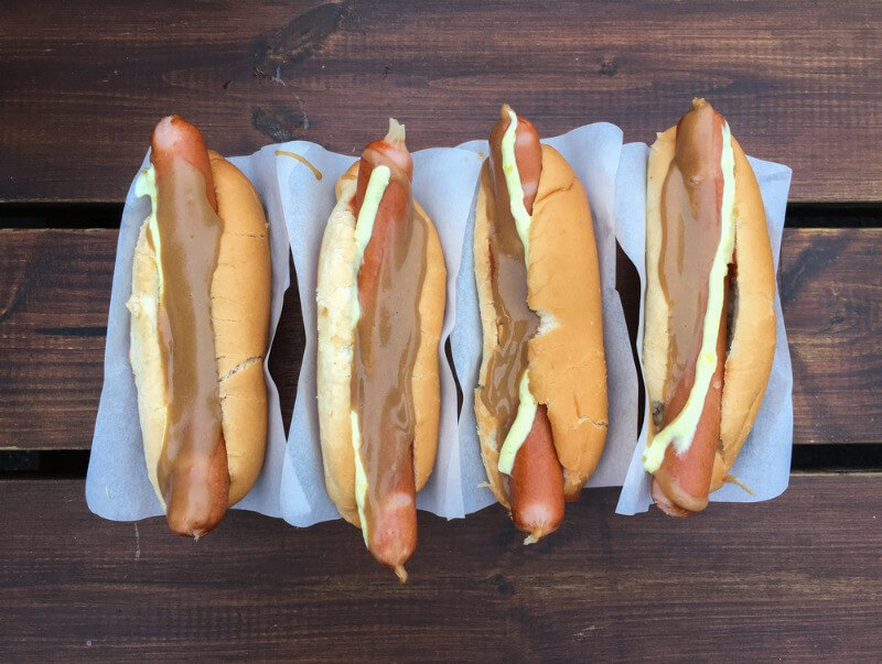 Hot dogs, a famous dish within the icelandic food options