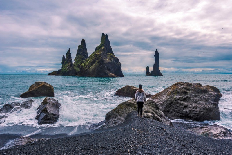 Reynisdrangar in the south coast of Iceland with some eerie stories