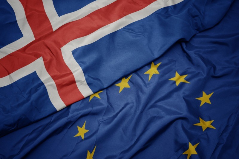 Iceland and EUs Flag - Iceland in the European Union