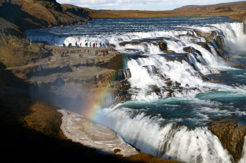 Gullfoss waterfall a main attraction in the Golden Circle