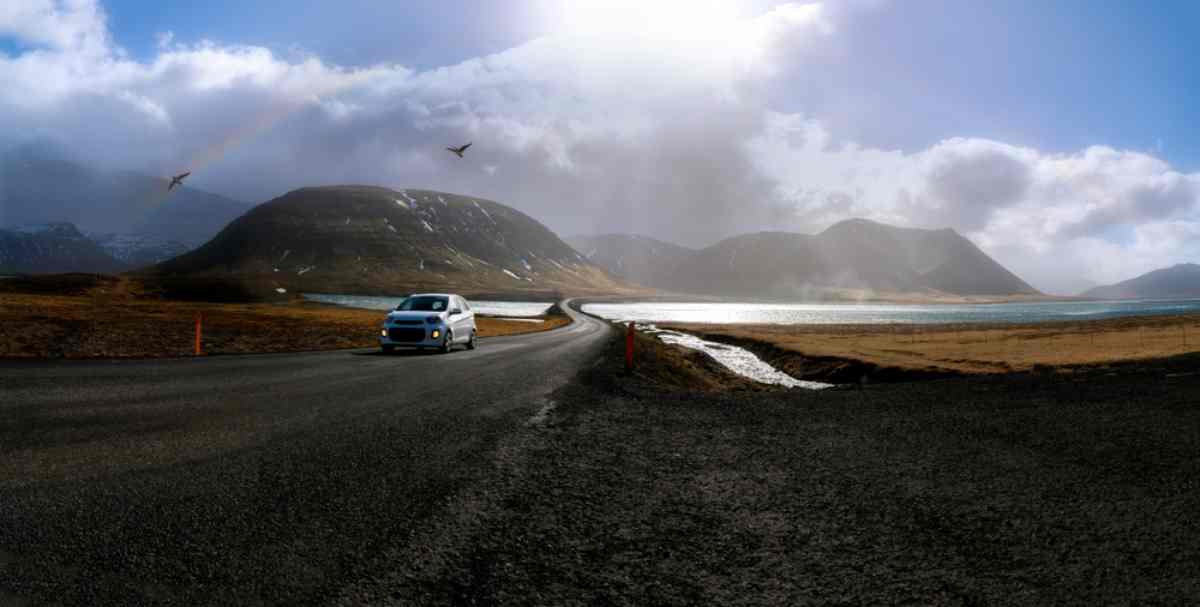 2 Wheel drive car in Iceland