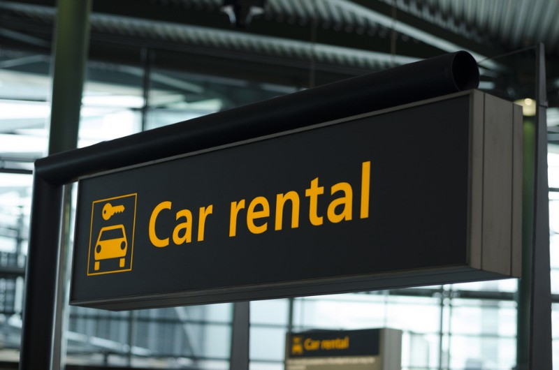 Car rental sign in Iceland some companies offer a cheap rental you can enjoy