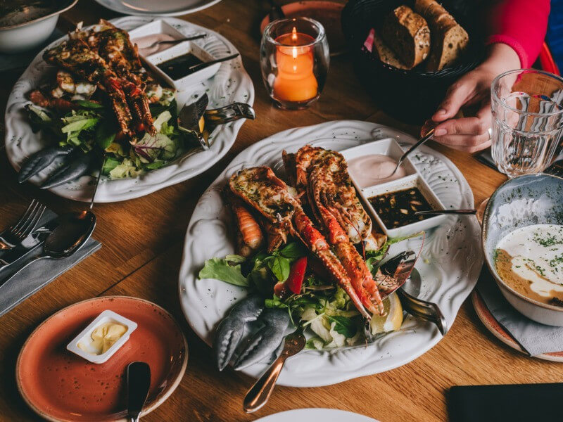 seafood at the best restaurants in Iceland