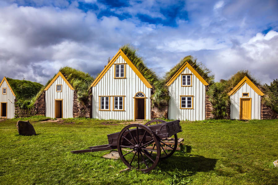 Beautiful turf houses in northern Iceland