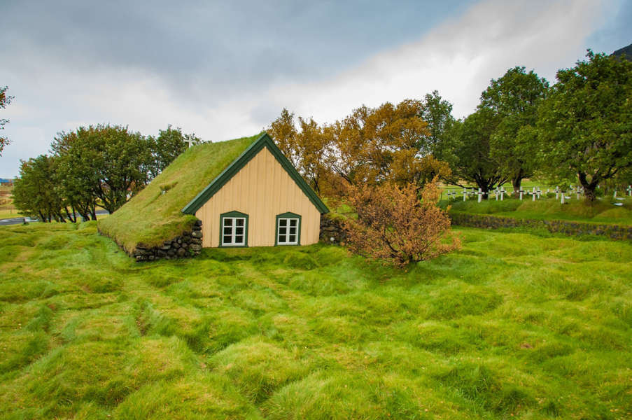 Icelandic traditional turf house