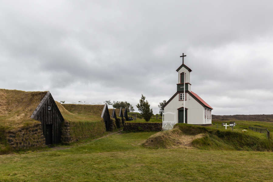 Keldur turf houses in Iceland