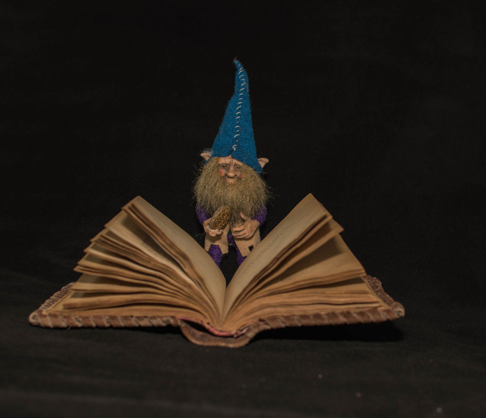 Elf reading an old book -Iceland elves
