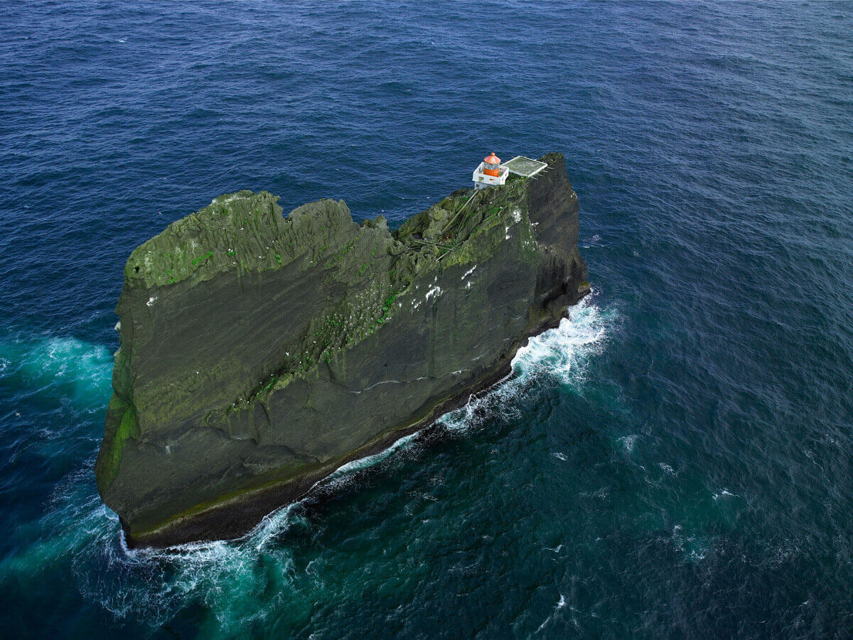 Thridrangar Lighthouse on a cliff