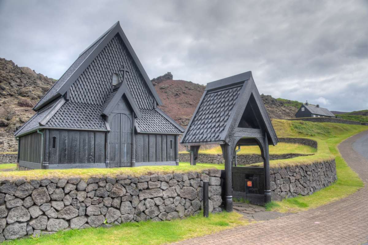 Iceland famous church, Heimaey