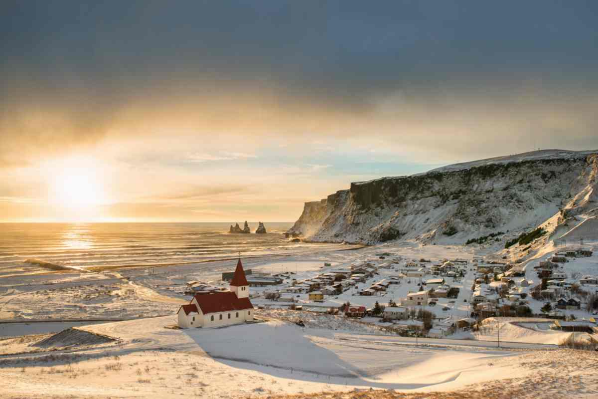 Iceland winter daylight
