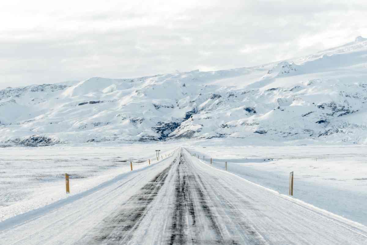 Driving in Iceland in winter