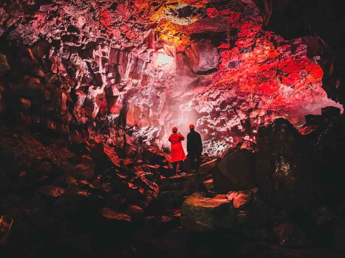 Iceland lava caves