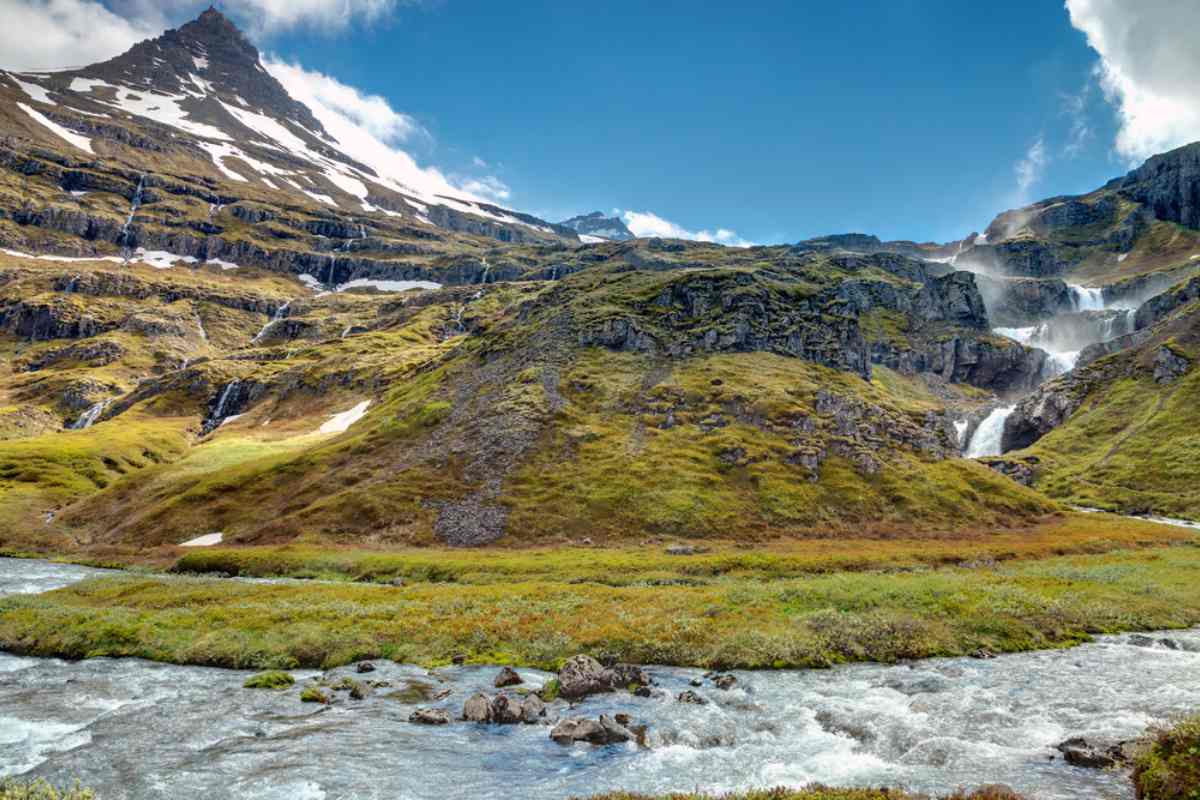Klifbrekkufossar Waterfall in Iceland 