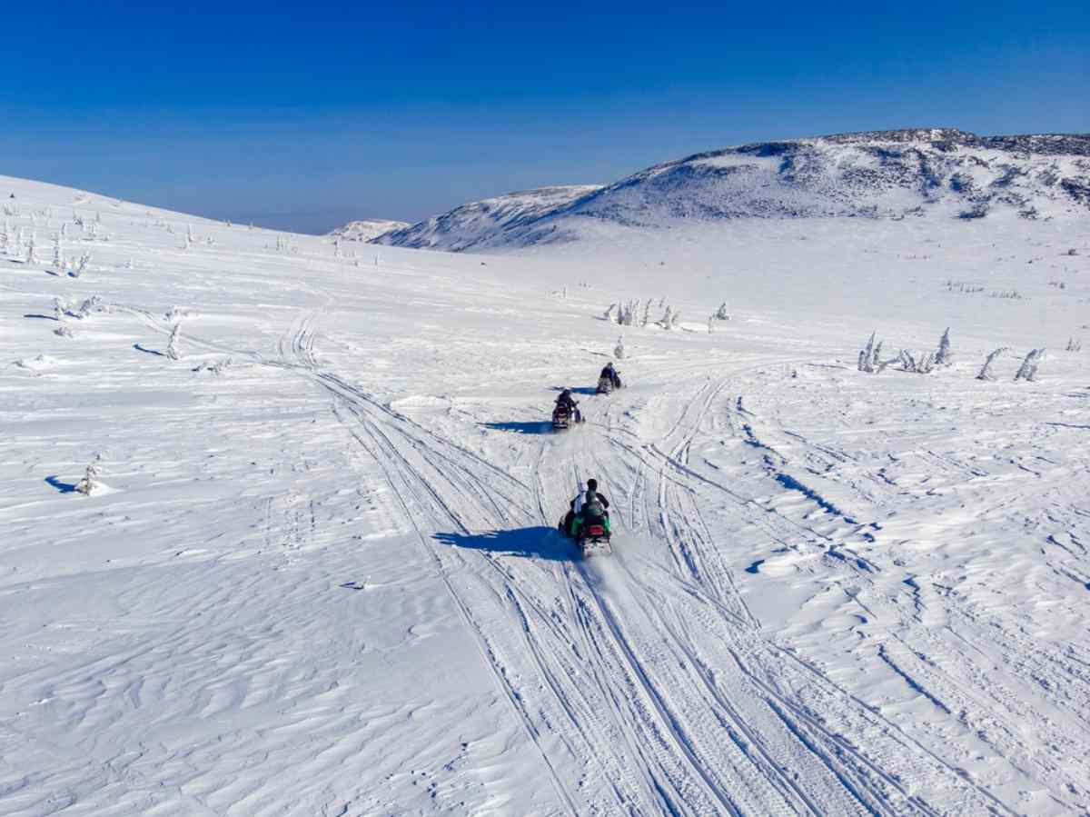 Travel snowmobile tour in Iceland