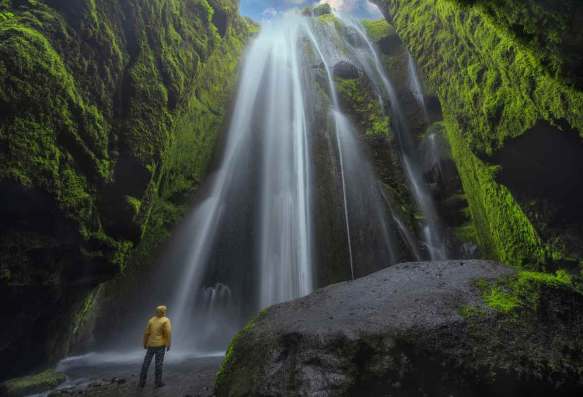 Gljúfrabúi Waterfall