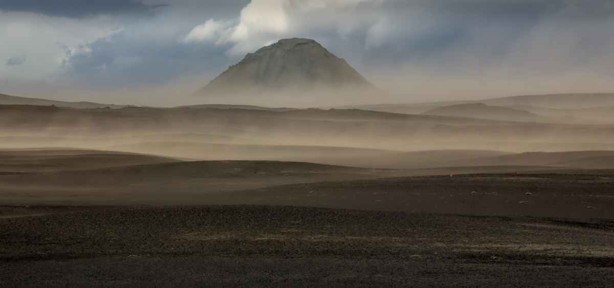Dust storm in Iceland 