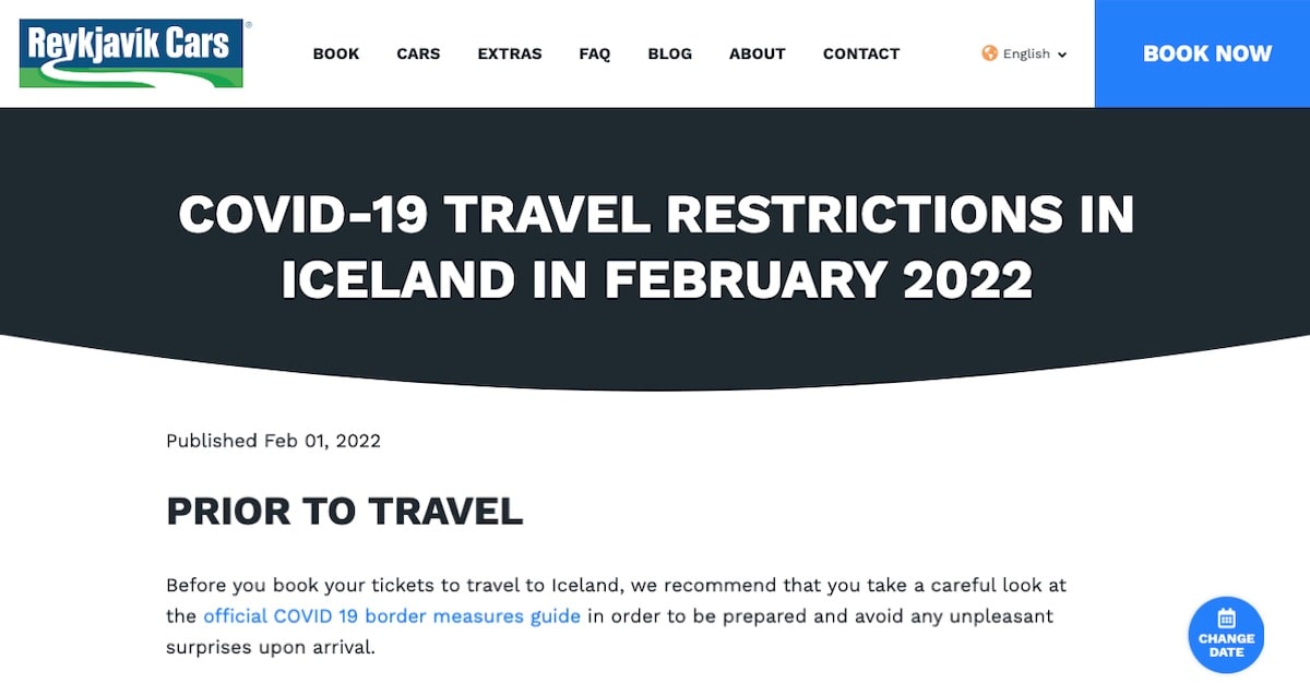 iceland travel restrictions