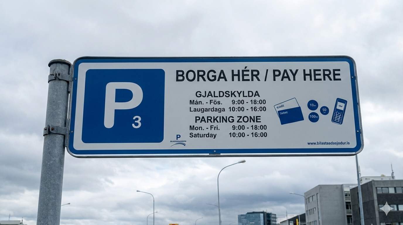 Panneau indiquant o&ugrave; payer et les horaires