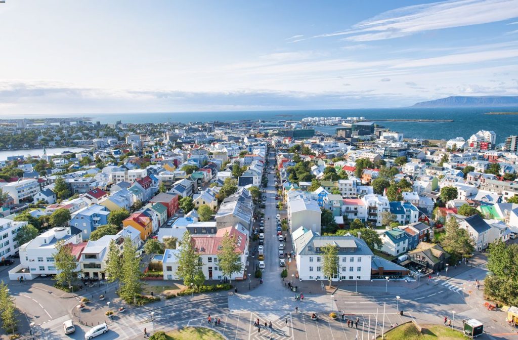 Reykjavik City panoramic view