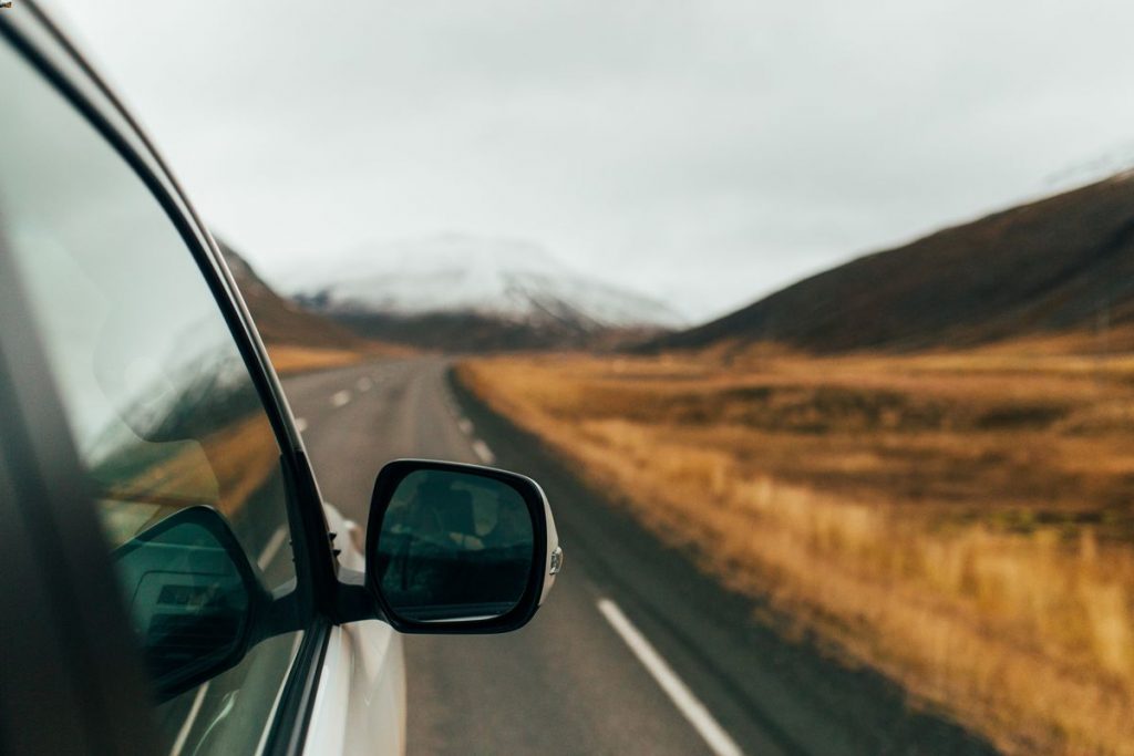 Iceland economy car on a Road trip