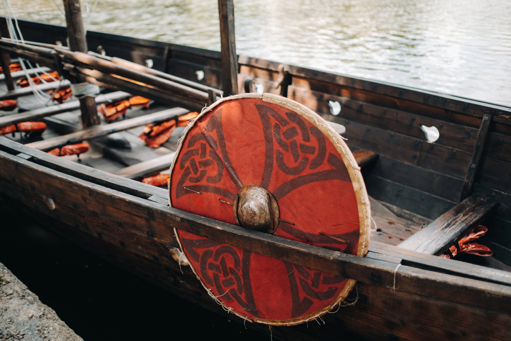 antique viking ship