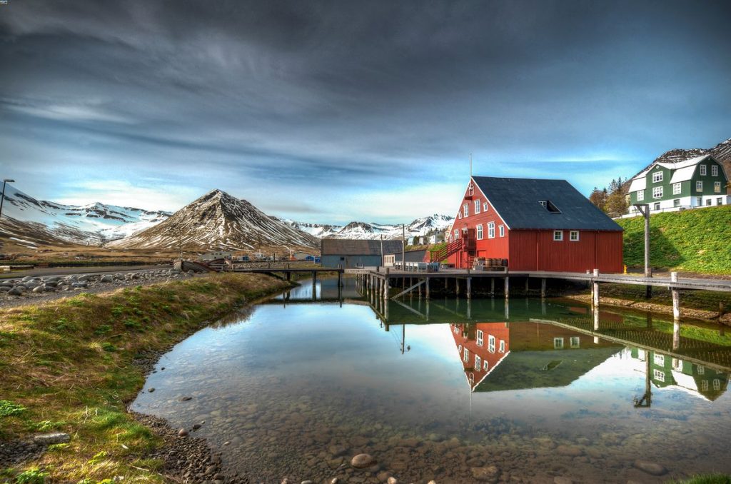 Iceland resort at the fjords