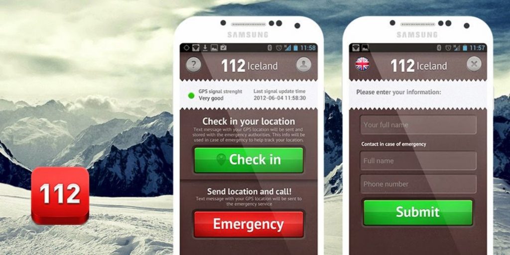 Iceland 112 Emergency app