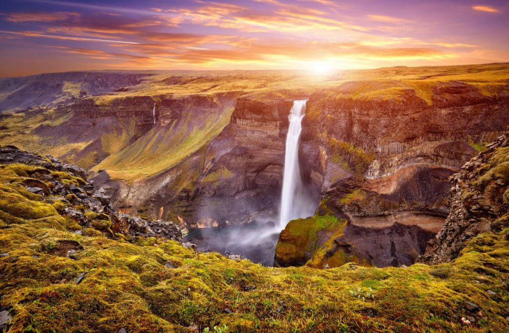 Waterfalls in Iceland Haifoss